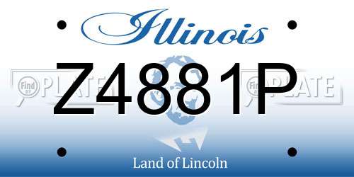 Z4881P Illinois License Plate