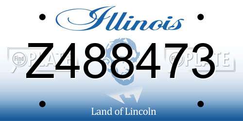 Z488473 Illinois License Plate