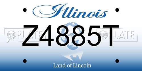 Z4885T Illinois License Plate