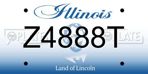 Z4888T Illinois License Plate