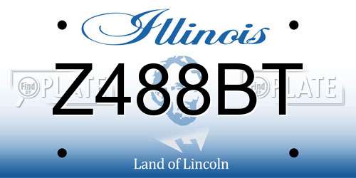 Z488BT Illinois License Plate
