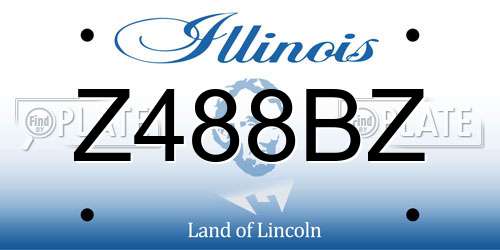 Z488BZ Illinois License Plate