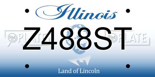 Z488ST Illinois License Plate