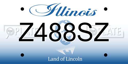 Z488SZ Illinois License Plate