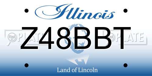 Z48BBT Illinois License Plate