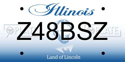 Z48BSZ Illinois License Plate