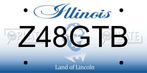 Z48GTB Illinois License Plate