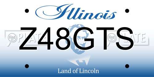 Z48GTS Illinois License Plate