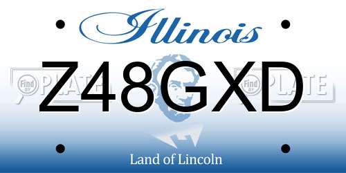 Z48GXD Illinois License Plate
