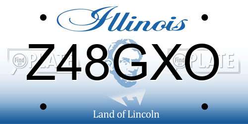 Z48GXO Illinois License Plate