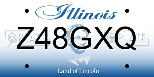 Z48GXQ Illinois License Plate