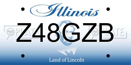 Z48GZB Illinois License Plate