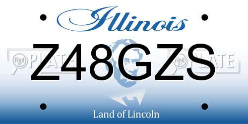 Z48GZS Illinois License Plate