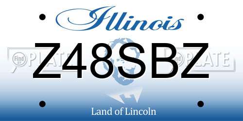 Z48SBZ Illinois License Plate