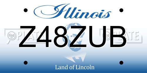 Z48ZUB Illinois License Plate