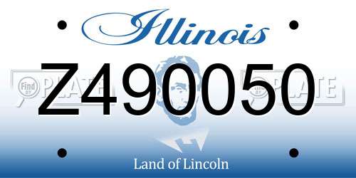 Z490050 Illinois License Plate