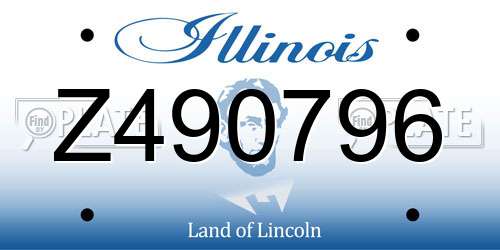 Z490796 Illinois License Plate