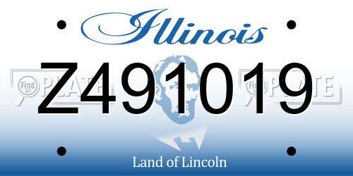 Z491019 Illinois License Plate