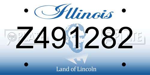 Z491282 Illinois License Plate