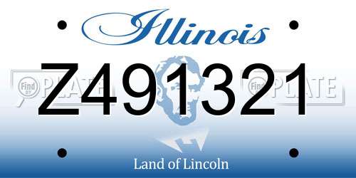 Z491321 Illinois License Plate