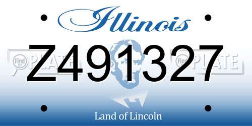 Z491327 Illinois License Plate