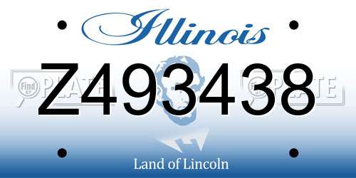 Z493438 Illinois License Plate