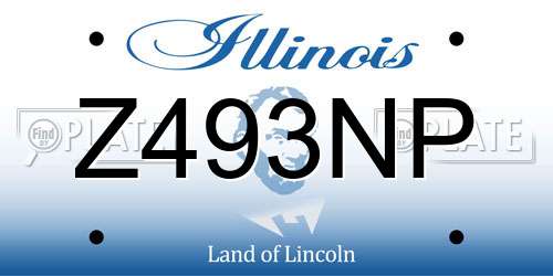 Z493NP Illinois License Plate