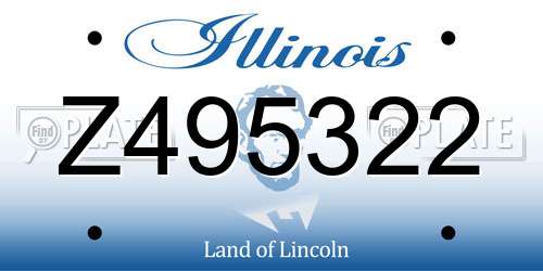 Z495322 Illinois License Plate