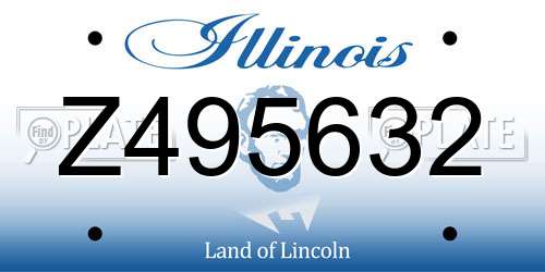 Z495632 Illinois License Plate