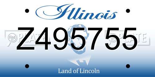 Z495755 Illinois License Plate
