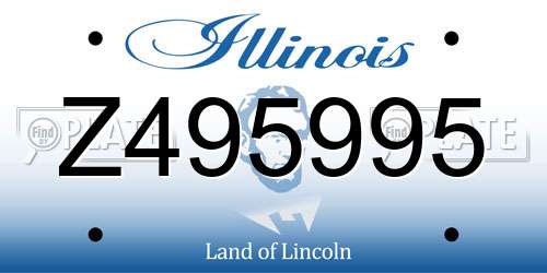 Z495995 Illinois License Plate