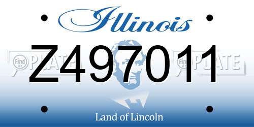 Z497011 Illinois License Plate