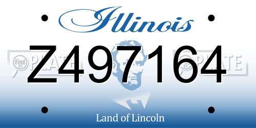 Z497164 Illinois License Plate