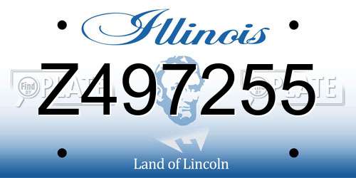 Z497255 Illinois License Plate