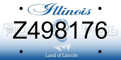 Z498176 Illinois License Plate