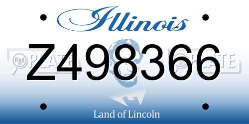 Z498366 Illinois License Plate
