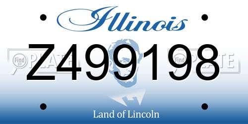 Z499198 Illinois License Plate