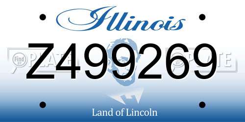 Z499269 Illinois License Plate