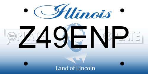 Z49ENP Illinois License Plate
