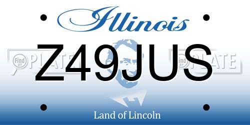 Z49JUS Illinois License Plate