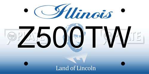 Z500TW Illinois License Plate