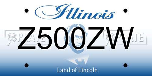 Z500ZW Illinois License Plate