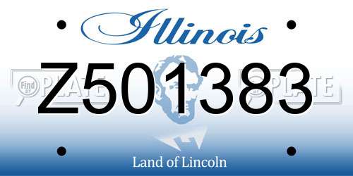 Z501383 Illinois License Plate