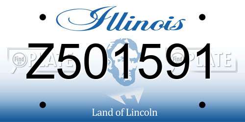 Z501591 Illinois License Plate