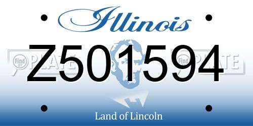 Z501594 Illinois License Plate
