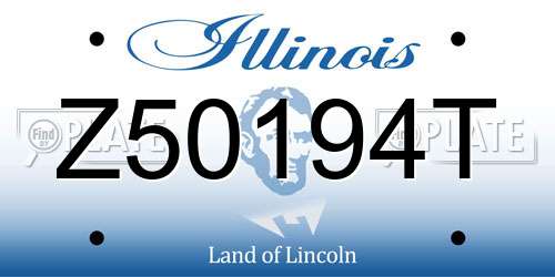 Z50194T Illinois License Plate
