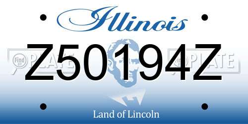 Z50194Z Illinois License Plate