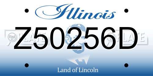 Z50256D Illinois License Plate