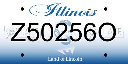 Z50256O Illinois License Plate