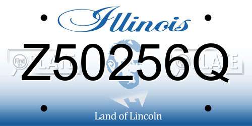 Z50256Q Illinois License Plate